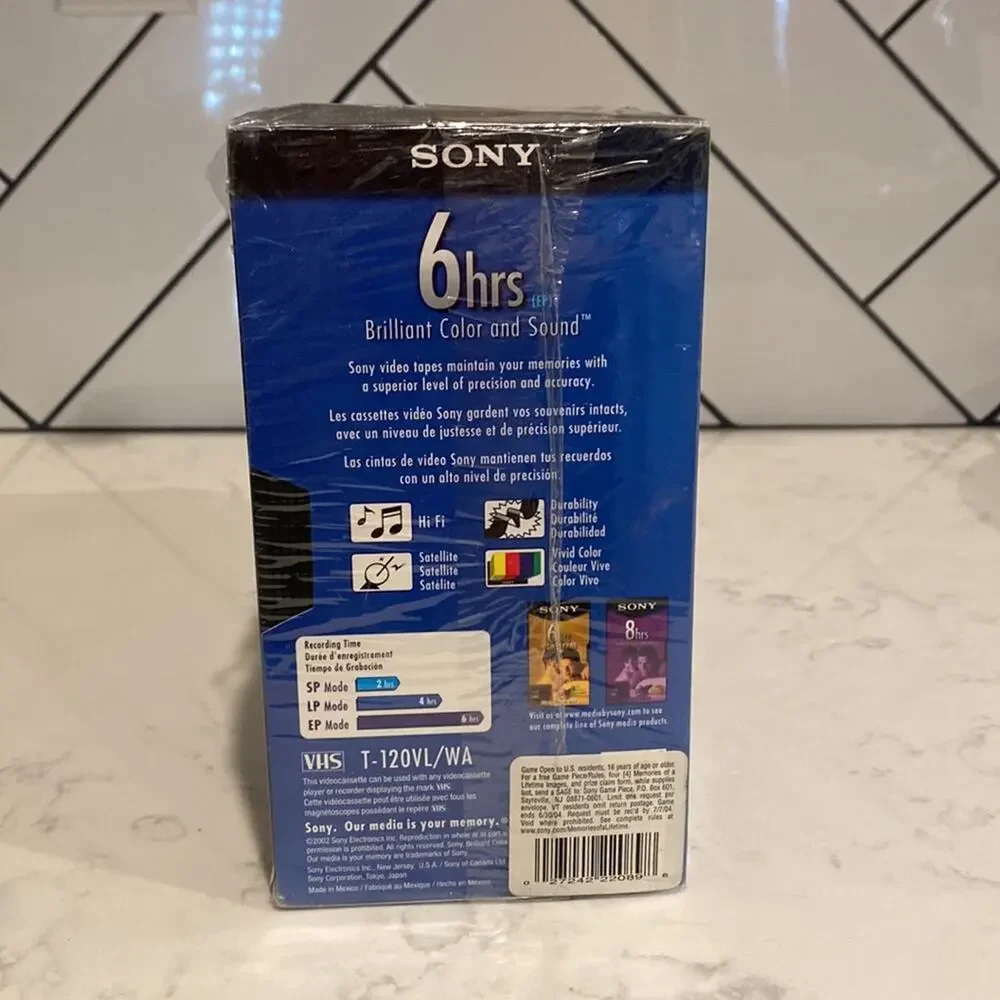 Sony 6 hour brilliant color and sound 10 pack blank VHS NEW